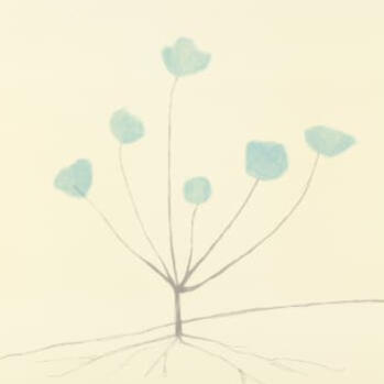 alt="Ilustración simbólica del proceso terapéutico: raíces y flores azules sobre fondo amarillo, representando el crecimiento emocional. Yasmin Sabaté, psicóloga en Barcelona especializada en terapia individual para adultos en español, alemán y catalán."